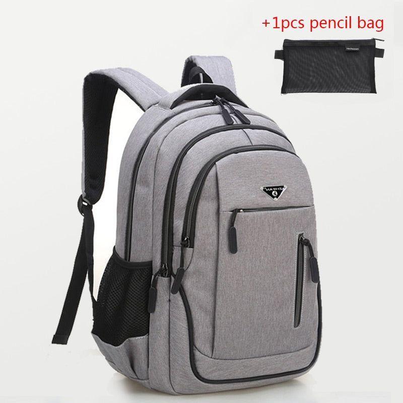 Large Capacity Cool Backpack Unisex Laptop Oxford Solid Big High School Bags UCBMOS11 - Touchy Style