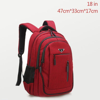 Large Capacity Cool Backpack Unisex Laptop Oxford Solid Big High School Bags UCBMOS11 - Touchy Style