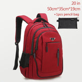 Large Capacity Cool Backpack Unisex Laptop Oxford Solid Big High School Bags UCBMOS11 - Touchy Style