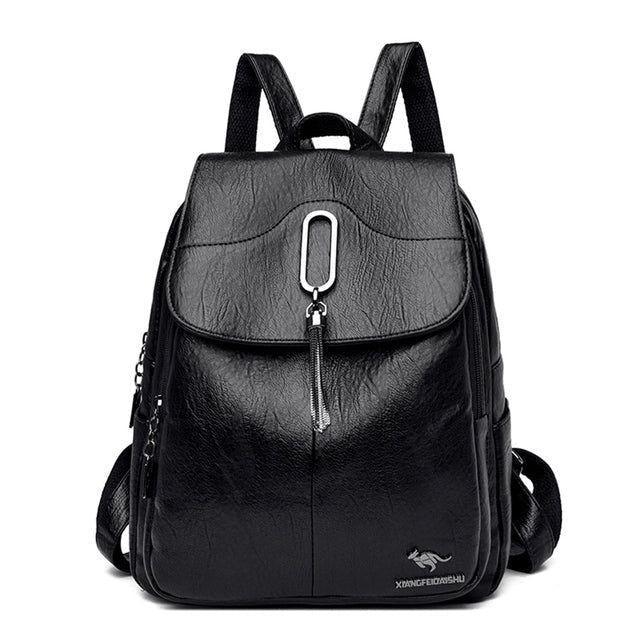 Large Capacity Leather Cool Backpacks GCBV56 Casual Travel School Bags for Teenager Grils - Touchy Style