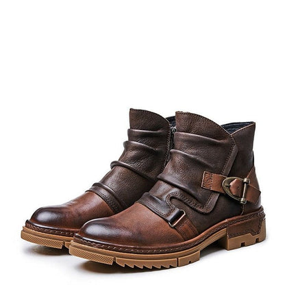 Leather Ankle Boots Men&