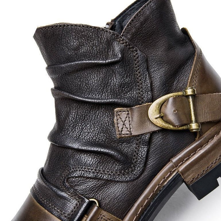 Leather Ankle Boots Men&