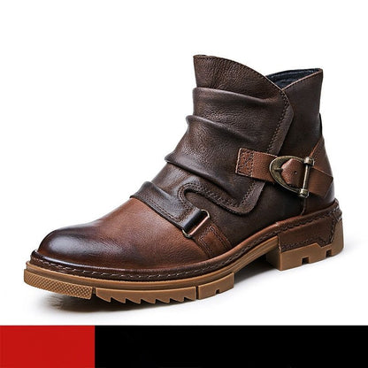 Leather Ankle Boots Men&