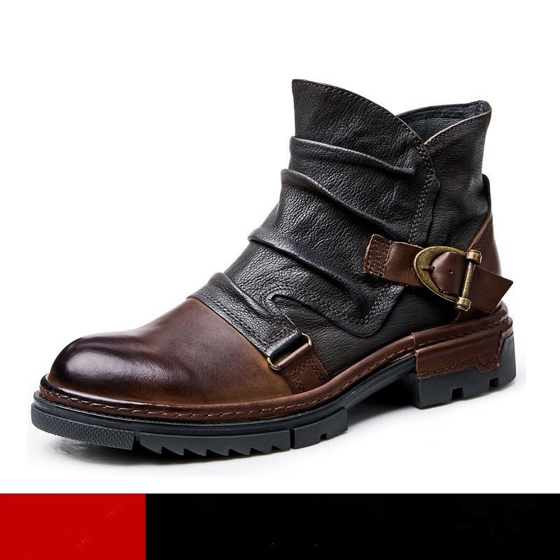 Leather Ankle Boots Men&