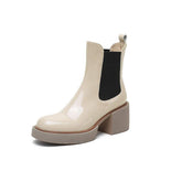 Leather Ankle Boots Women&