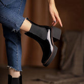 Leather Ankle Boots Women&