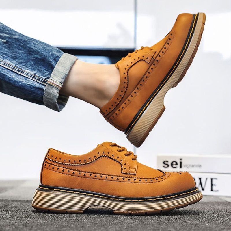 Leather Casual Shoes for Men MCSPO01: Stylish and Comfortable - Touchy Style