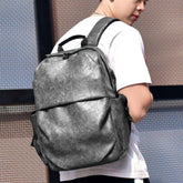 Leather Cool Backpack CBROS24 For Men Fashion Large Capacity Laptop Travel Bag - Touchy Style .