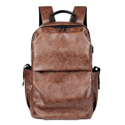 Leather Cool Backpack CBROS24 For Men Fashion Large Capacity Laptop Travel Bag - Touchy Style