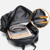 Leather Cool Backpack CBROS24 For Men Fashion Large Capacity Laptop Travel Bag - Touchy Style .