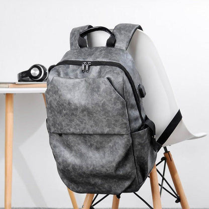 Leather Cool Backpack CBROS24 For Men Fashion Large Capacity Laptop Travel Bag - Touchy Style