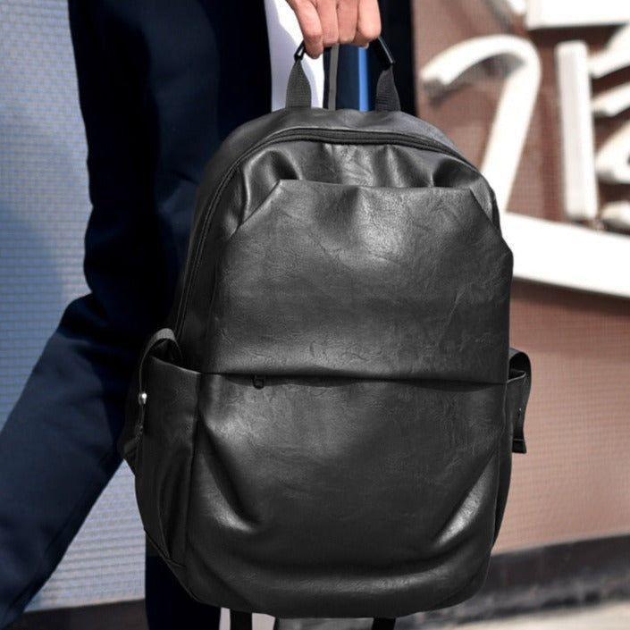 Leather Cool Backpack CBROS24 For Men Fashion Large Capacity Laptop Travel Bag - Touchy Style