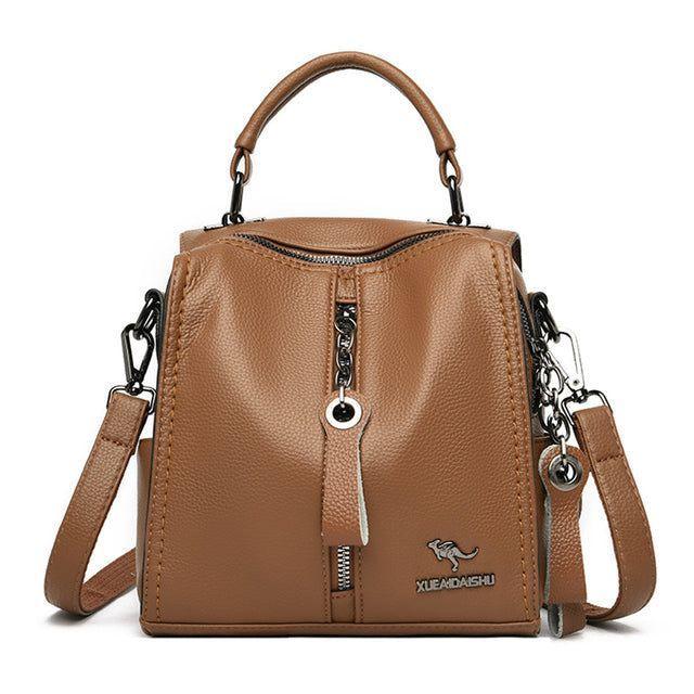 Leather Cool Backpacks GCBV53 Fashion College Shoulder Bag - Touchy Style