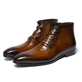 Leather Formal Business Ankle Boots Men&