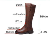 Leather Long Boots Women&