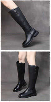 Leather Long Boots Women&