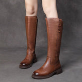 Leather Long Boots Women&