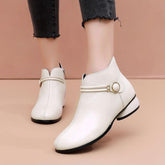 Leather Low Heels Women&