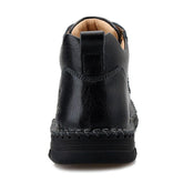 Leather Motorcycle Ankle Boots Men&