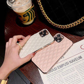 Leather Plating Cute Phone Cases For iPhone 13 12 Pro Max 7 8 Plus X XS XR 11 SE 2 2020 10 - Touchy Style