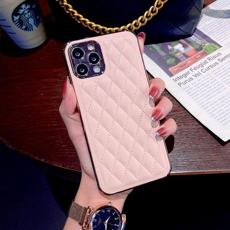 Leather Plating Cute Phone Cases For iPhone 13 12 Pro Max 7 8 Plus X XS XR 11 SE 2 2020 10 - Touchy Style