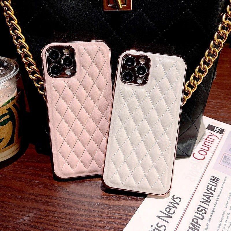 Leather Plating Cute Phone Cases For iPhone 13 12 Pro Max 7 8 Plus X XS XR 11 SE 2 2020 10 - Touchy Style