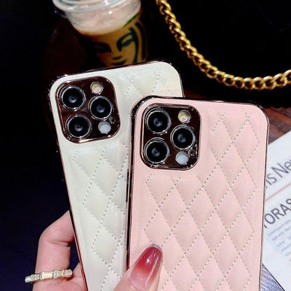 Leather Plating Cute Phone Cases For iPhone 13 12 Pro Max 7 8 Plus X XS XR 11 SE 2 2020 10 - Touchy Style