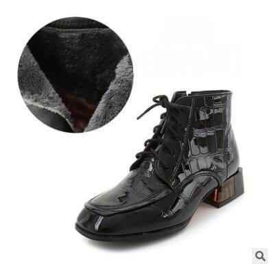 Patent croc lace up boots hot sale