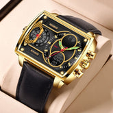 Leather Simple Watches LOS0203 Waterproof Quartz For Men - Touchy Style .