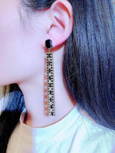 Long Earrings Charm Jewelry Delicate Black Tassel 