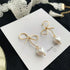 Long Earrings Charm Jewelry Geometric Bow Heart Jewelry LE0466 - Touchy Style