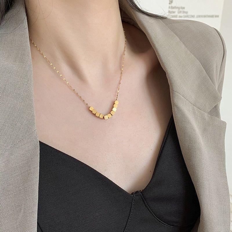 Lucky Beads 18 K Chain Stainless Steel Necklaces Charm Jewelry YOS0222 - Touchy Style