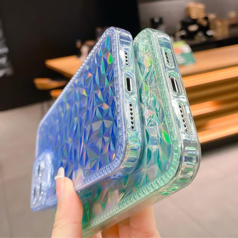 Luxury Colorful Laser Glitter Cute Phone Cases For iPhone 14 12 11 13 Pro Max X XR XS 7 8 Plus - Touchy Style