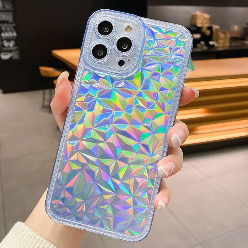 Luxury Colorful Laser Glitter Cute Phone Cases For iPhone 14 12 11 13 Pro Max X XR XS 7 8 Plus - Touchy Style