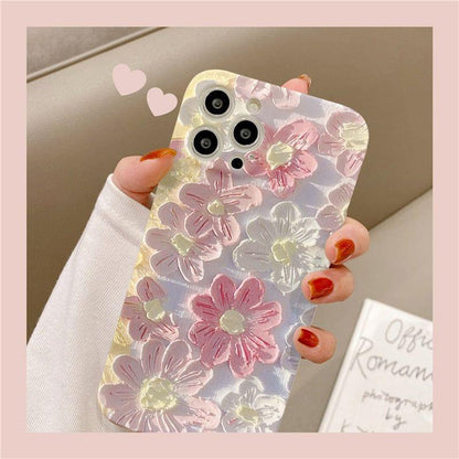 Luxury Fashion Painting Flowers Cute Phone Cases For iPhone 14 Pro Max 13 12 11 X XR XS Max 7 8 Plus - Touchy Style