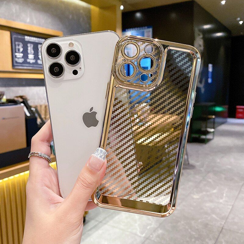Luxury Rose Flower Glitter Gold Square Case For iPhone 15 14 Pro Max 13 PRO  11 15 PRO 12 Pro MAX XS XR X 7 8 Plus Stripe Cover
