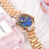 Luxury Women Simple Watch GSW651 Rose Golden Stainless Steel Automatic Wristwatch - Touchy Style .