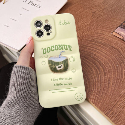 Matcha Coconut Drink Cute Phone Cases For iPhone 13 11 12 Pro Max Xs Max X XR - Touchy Style