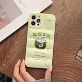 Matcha Coconut Drink Cute Phone Cases For iPhone 13 11 12 Pro Max Xs Max X XR - Touchy Style