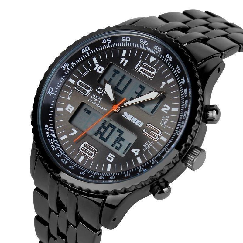 Men Outdoor Sport Watch Alarm Chrono Calendar Waterproof 3Bar Back Light Dual Display Wristwatches 1032 - Touchy Style