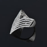 Micro Paved Cubic Multilayer Crystal Finger Rings Charm Jewelry - Touchy Style