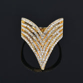 Micro Paved Cubic Multilayer Crystal Finger Rings Charm Jewelry - Touchy Style