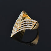 Micro Paved Cubic Multilayer Crystal Finger Rings Charm Jewelry - Touchy Style