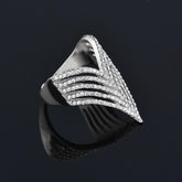 Micro Paved Cubic Multilayer Crystal Finger Rings Charm Jewelry - Touchy Style