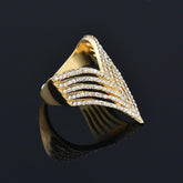 Micro Paved Cubic Multilayer Crystal Finger Rings Charm Jewelry - Touchy Style