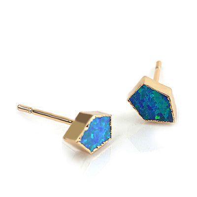 Mini Earrings Charm jewelry BS0337 Fashion Star Stud Earrings Fire Opal Stone - Touchy Style