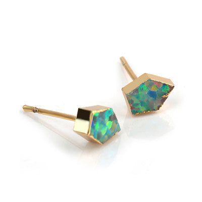 Mini Earrings Charm jewelry BS0337 Fashion Star Stud Earrings Fire Opal Stone - Touchy Style