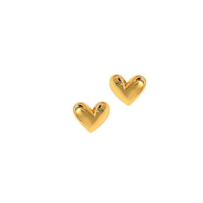 Mini Sweet Heart Stainless Steel Stud Earrings Charm Jewelry ECJWY31 Korean Design - Touchy Style