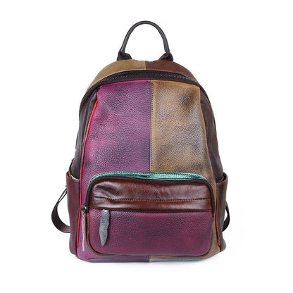 Mixing Color Large Capacity Leather Travel Cool Backpacks JRS1251 - Touchy Style