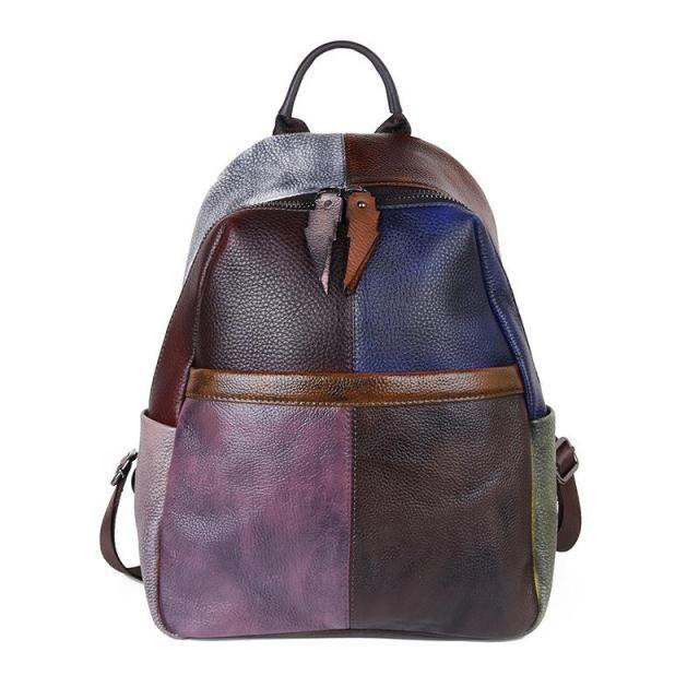 Mixing Color Large Capacity Leather Travel Cool Backpacks JRS1251 - Touchy Style